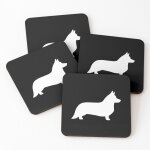 Liège sous - verres en bois silhouette de welsh corgi en cardigan blanc 9, 5 cm lot de 4 pour boissons ... Liège sous - verres en bois silhouette de welsh corgi en cardigan blanc 9, 5 cm lot de 4 pour boissons ...