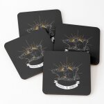 Lige sous - verres en bois trash blessings - la force du nombre 9, 5 cm lot de 4 pour boissons caf ...