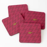 Lige sous - verres en bois ?uvre d'art en zigzag de l'arsenal fc 9, 5 cm lot de 4 pour boissons caf ...