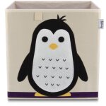 Lifeney 833364 bo�te de rangement  pingouin  , coffre � jouet, compatible avec l'�tag�re ikea kallax, ...