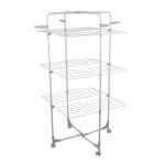 Lifetime clean s�choir s�choir de 3 �tages - a roulettes - corde � linge 30 m - blanc
