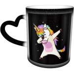 Lightly dancing unicorn color changing mug in the sky ceramic heat sensitive water cups coffee magic ...