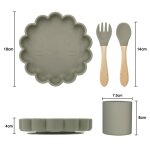 Lilas dasty - coffret cadeau en silicone bpa pour bb, alimentation, appareil a manger, plats, assiette, ...