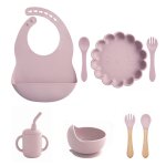Lilas dasty - vaisselle en silicone pour nouveau - né, ventouse, assiette, gobelet, bavoir, cuillère, ... Lilas dasty - vaisselle en silicone pour nouveau - né, ventouse, assiette, gobelet, bavoir, cuillère, ...