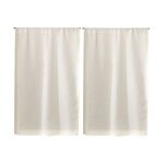 Linder - paire rideaux etamine vitrage blanc 70 x 160 cm - blanc