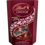 Lindt lindor double chocolat boules de chocolat au lait et chocolat noir 200g