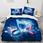 Linge de lit musique housses de couettes x cm doux confortable polyester coton housse de couette x fille ...