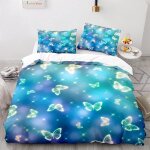 Linge de lit papillon housses de couettes x cm moelleux polyester coton housse de couette x ado garcon ...