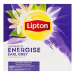 Lipton th� earl grey sachets 100 x 2g - th� noir aromatis� a la bergamote, infusion parfum�e, bo�te de ...