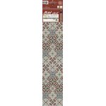 Listel adh?sif d�coratif autocollant, carreau de ciment dans les tons gris et rouge bordeaux chic, 5 ...
