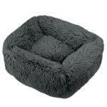 Lit carr en polymres pour chien, long et en peluche, fournitures de luxe pour petits, moyens et grands ...