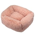 Lit carr en polymres pour chien, long et en peluche, fournitures de luxe pour petits, moyens et grands ...