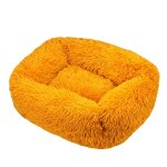 Lit carr en polymres pour chien, long et en peluche, fournitures de luxe pour petits, moyens et grands ...