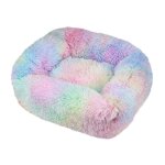 Lit carr en polymres pour chien, long et en peluche, fournitures de luxe pour petits, moyens et grands ...