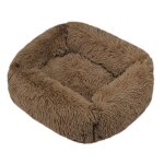 Lit carr en polymres pour chien, long et en peluche, fournitures de luxe pour petits, moyens et grands ...