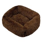Lit carr en polymres pour chien, long et en peluche, fournitures de luxe pour petits, moyens et grands ...