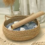 Lit pour chat quatre saisons, planche a gratter pour chat, rotin lavable, coton et chanvre, fournitures ... Lit pour chat quatre saisons, planche a gratter pour chat, rotin lavable, coton et chanvre, fournitures ...