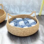 Lit pour chat quatre saisons, planche a gratter pour chat, rotin lavable, coton et chanvre, fournitures ... Lit pour chat quatre saisons, planche a gratter pour chat, rotin lavable, coton et chanvre, fournitures ...