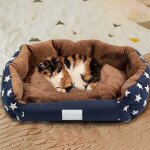 Lit chaud en peluche pour chien et chat, lavable, pour maison, chiot, chat, chiot, transat doux, antidrapant, ...