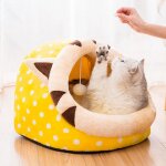 Lit chaud et détachable pour chat, semi - fermé, sac de couchage pour chien et chat, intérieur lavable, ... Lit chaud et détachable pour chat, semi - fermé, sac de couchage pour chien et chat, intérieur lavable, ...