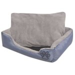 Lit pour chiens avec coussin rembourré taille xl gris Lit pour chiens avec coussin rembourré taille xl gris