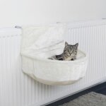 Lit confort chat blanc pour radiateur