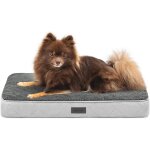 Lit orthopdique pour chiens, 60x40x8 cm, coussin robuste en peluche douce, housse lavable, antidrapant, ...