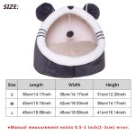 Lit en peluche pour animaux de compagnie, tente en peluche douce, niche de couchage pour chat, litire ...