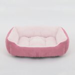 Lit en peluche carr pour animal de compagnie, niche pour chien, chat, moyen et petit, coussin de canap, ...