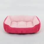 Lit en peluche carr pour animal de compagnie, niche pour chien, chat, moyen et petit, coussin de canap, ...