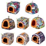 Lit pour petits animaux, cochon d'inde, hamster hrisson, cage chaude, abri, grotte