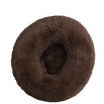 Lit rond pour chat et chien, niche, tapis doux et longs en peluche, polymres, mir chaud, coussin, canap, ...