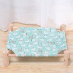 Lit en toile durable pour chat, hamac sur�lev�, coussin en bois, lit de salon pour petits chiens, maison, ...