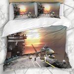 Literie - housse de couette avion avion transporteur affaires nuage combattant vol fly jet missile ensemble ...