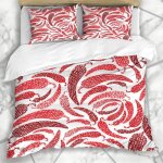 Literie - housse de couette doodle sketch red hot chilly peppers motif boisson sans fin pour les aliments ...