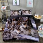 Literie imprim�e en d housse de couette loup pack housse de couette pi�ces housse de couette en microfibre ...