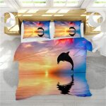 . literie x housse de couette et taie d'oreiller cr��atif d monde tortue dauphin baleine m��duse corail ...