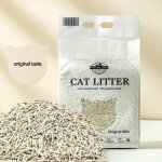 Liti�re pour chat - ddcaqioua - v�g�tale - 6l - biod�gradable - sans poussi�re