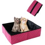Litire pour chat pliable, bac a litire pour chat portatif pour voyage, durable, impermable, doux pour ...