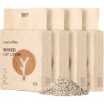 Litire pour chat tofu, litiere pour chat agglomrante, granuls mixtes de bois de pommier, sans poussire ...