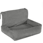 Litire chauffante pour chats avec revtement en peluche douillet lavable, crochets mtalliques adapts ...