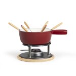 Livoo - service  fondue 6 fourchettes rouge men390rc