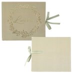 Livre d'or carton 68p jolis brins 22x19cm sauge