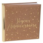 Livre d'or carton anniversaire kraft 24x24cm Livre d'or carton anniversaire kraft 24x24cm