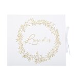 Livre d'or carton jolis brins 68p 22x19cm or