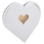 Livre d'or carton petit c?'ur or 20p 24x26cm blanc