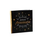Livre d'or joyeux anniversaire holo 20p 24cm noir