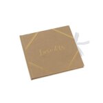 Livre d'or kraft coin or 21x20cm
