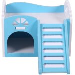Loc - maison de hamster, cabane pour animaux de compagnie en plaque de plastique en bois, petite cachette ...