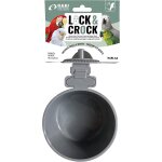 Lock & crock pet food and water bowl, bird cage accessory, large